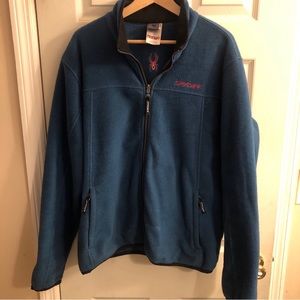 Spyder Fleece jacket - sZ XL lots of pockets teal blue great condition
